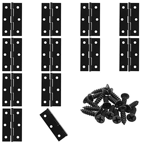12 Pack 2.5 Inch Door Hinge Cabinet Hinge,Black Butt Hinges Ball Bearing Hinges