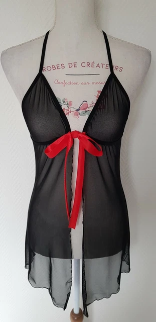 Nuisette Noire Divine Avec String Casmir LXL Lingerie Femme