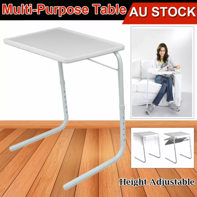 Adjustable Foldable Table Portable Folding Desk Laptop Dinner TV Bed Mate Office