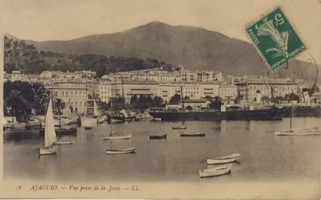 Cpa  Ajaccio , Corse ,  20 , Vue Prise De La Jetée