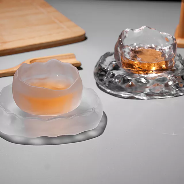 1 pieza Taza de Vidrio Estilo Japonés Degustación Tazas de Té Transparentes Vino Blanco -hf
