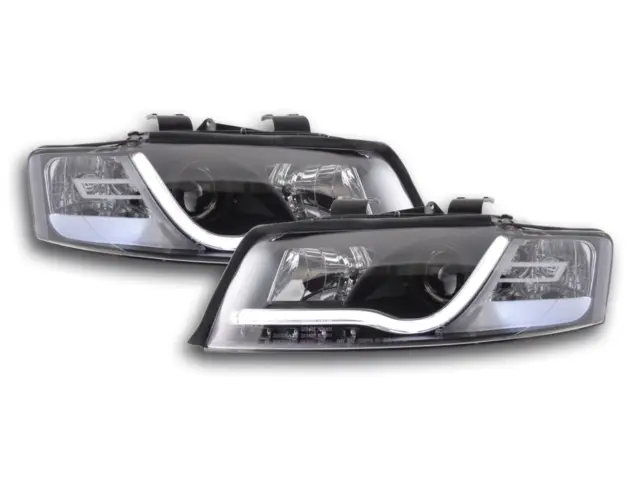 Scheinwerfer Set Daylight LED TFL-Optik Audi A4 Typ 8E Bj. 01-04 schwarz für Rec