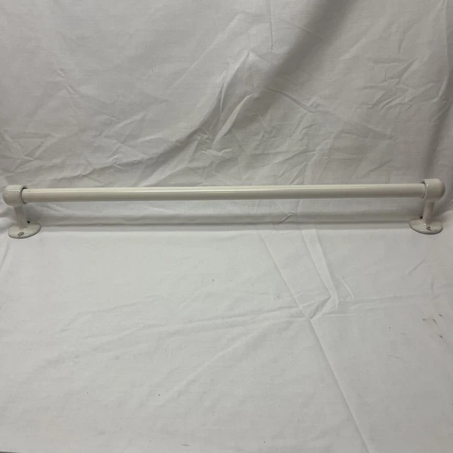 Cast Iron Porcelain Enameled Antique Towel Bar 24” With Brackets for Bathroom