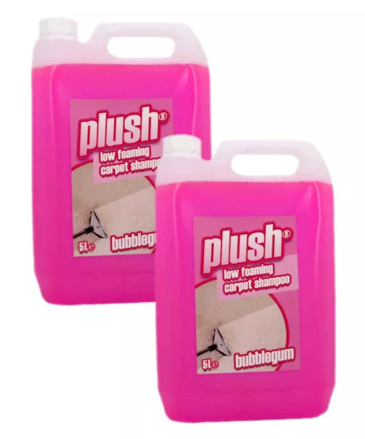 Carpet Shampoo Cleaner Deodoriser Bubblegum Fragrance 2 x 5L Containers Plush