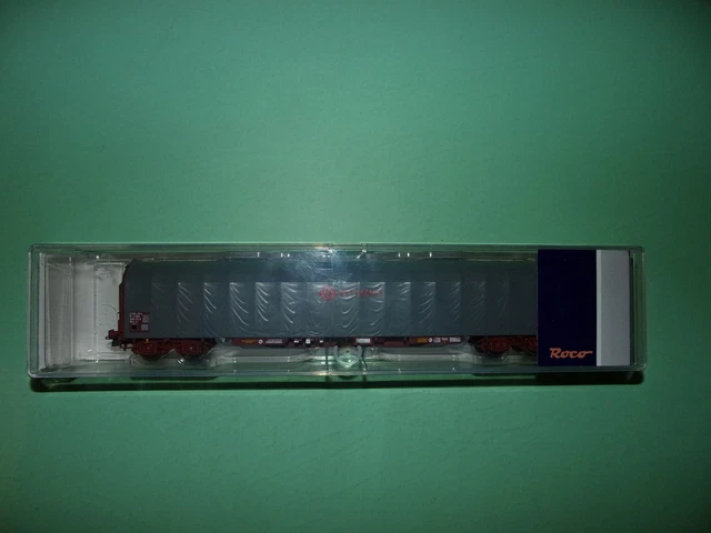 Wagon Bâché Court Roco HO EUROLUX CARGO Gris - Neuf - 47442.3