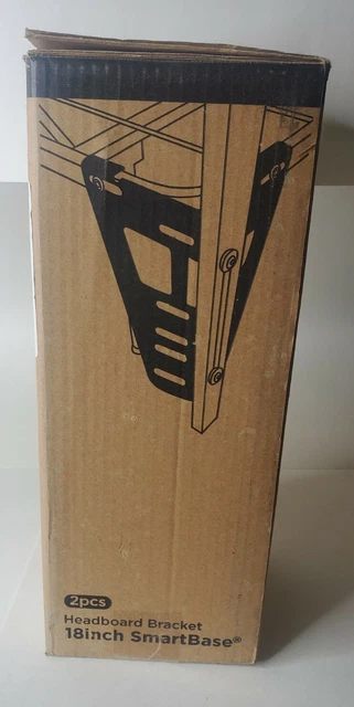 Soportes de cabecera/footboard SmartBase ZINUS 18 pulgadas nuevo conjunto de 2 pernos abiertos