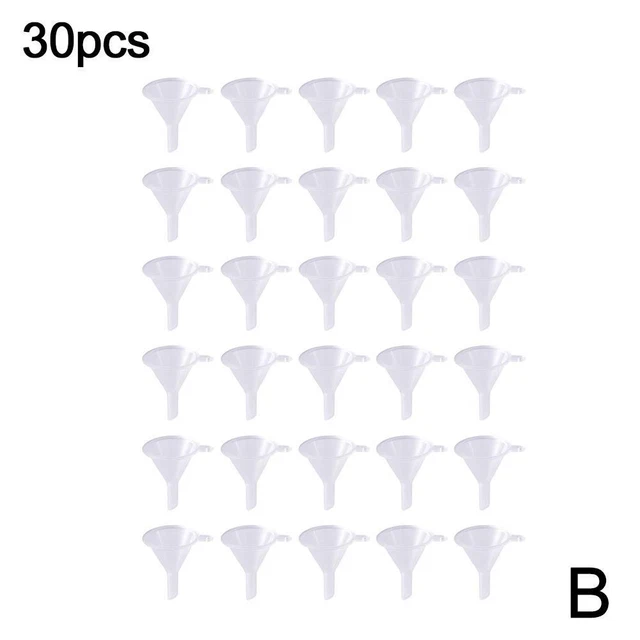 30pcs Plastic Dispensing Funnel Small Funnel Funnel Liquid Dispensing Clear F D8