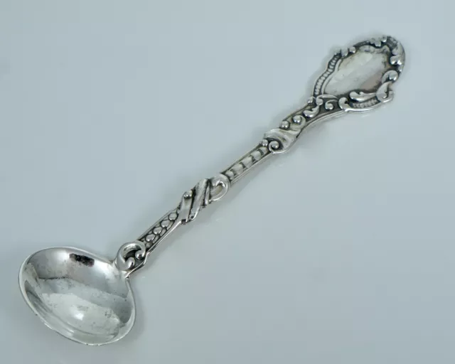 1890 Antique Gorham Marie Antoinette Sterling Silver Salt Spoon Vintage