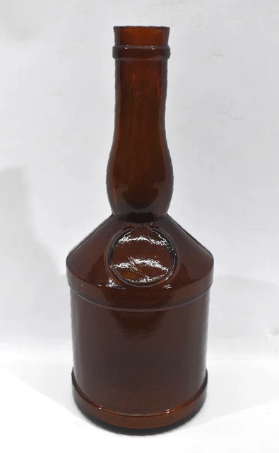 Antique Quinine Whiskey Co. Louisville KY #2 Amber Lady's Leg Whiskey Bottle