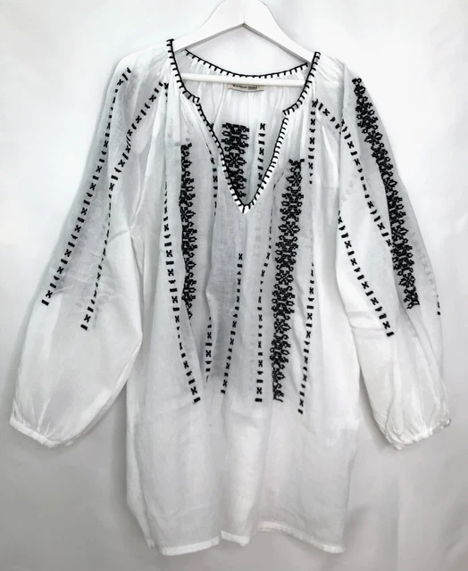 Tunic Blouse Femme Ella De Second Female Copenhagen - Broderie Scandinave Blanche - Taille L/40