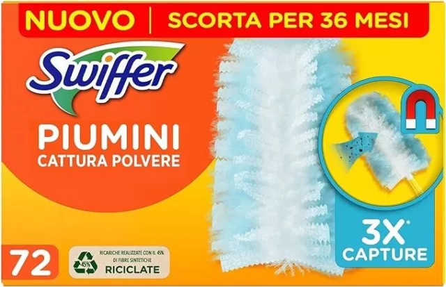 Swiffer Duster Piumini Catturapolvere, 72 Piumini, Ricambi Manuali Piumino