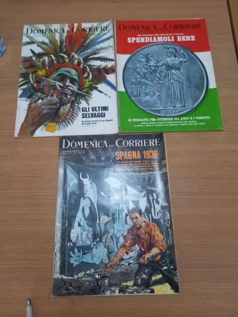 Lotto 31 riviste La Domenica del Corriere, 1964 1966 1968  mediamente ottimi