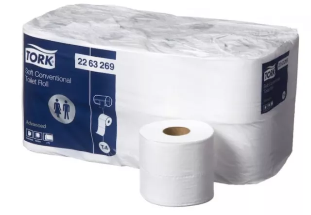Presale Tork T4 2263269 Toilet Roll Soft Advanced, 400 Sheet - White