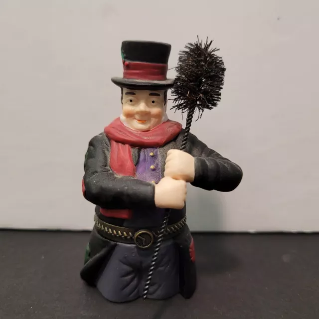 Vintage Dept. 56 Dicken's Village Hinged Trinket Box Black Chimney Sweep 58434
