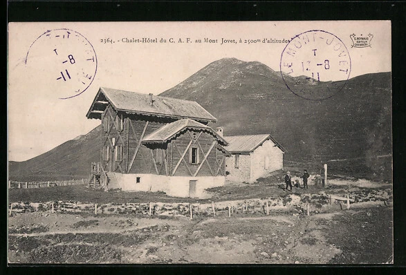 CPA Mont Jovet, Chalet-Hotel du C. A. F. 1911
