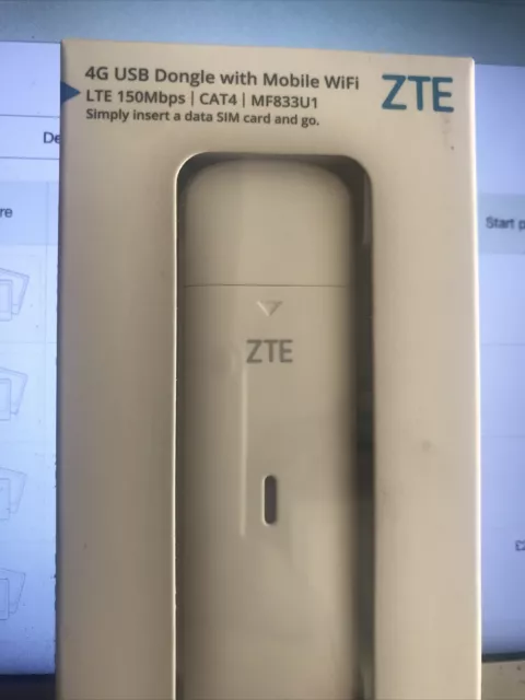 ZTE ( MF833U1 ) 4G USB Dongle with Mobile Wifi, LTE 150Mbps, CAT4