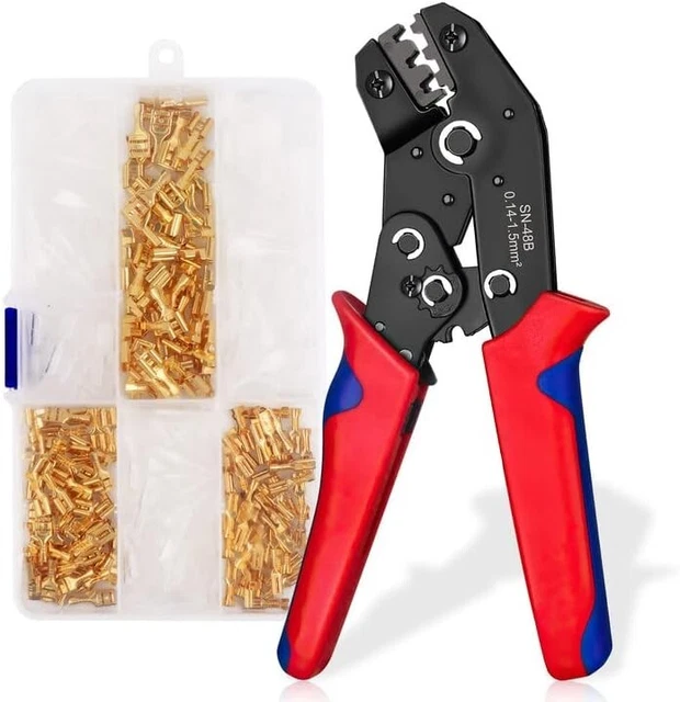 Pinza Crimpatrice Per Capicorda 6-50 Mm² - Pinza Per Crimpare Cavi Elettrici Con Impugnatura Ergonomica - Foto 7