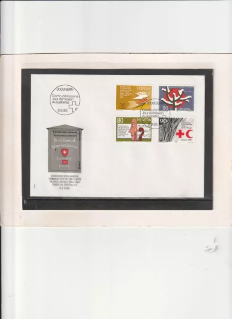 Schweiz-FDC Mi. Nr. 1327 - 1330 " Jahresereignisse " 3000 Bern 09.09.1986