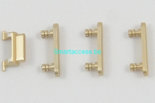 Set De 4 Boutons ( Power, Volume +, Volume -, Vibreur) Pour Iphone7 Or