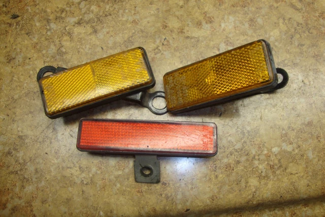 00 Yamaha XVS650 XVS 650 V Star Front Fork Reflector Brake Line Yellow Red Back