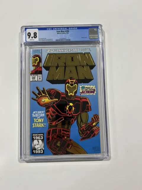Iron Man 290 Cgc 9.8 White Pages Marvel Comics 1993