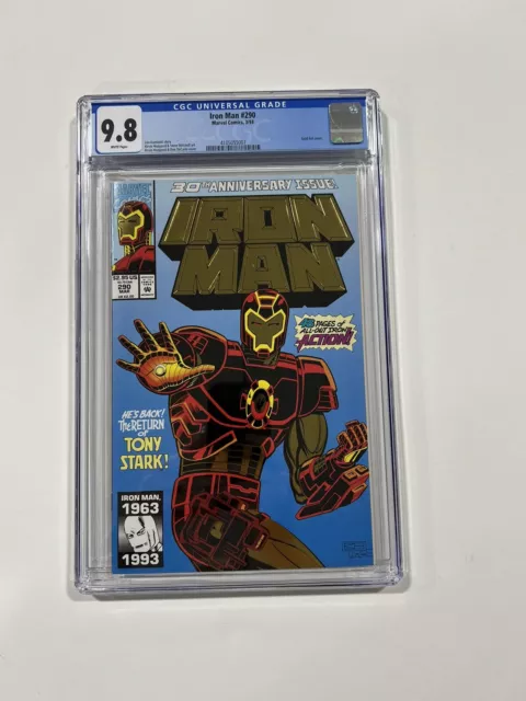 Iron Man 290 Cgc 9.8 White Pages Marvel Comics 1993