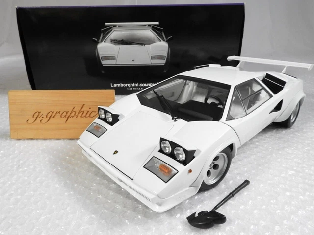 Miniature Kyosho 1/12 Lamborghini Countach LP5000S Blanche – Collection Rare 35cm