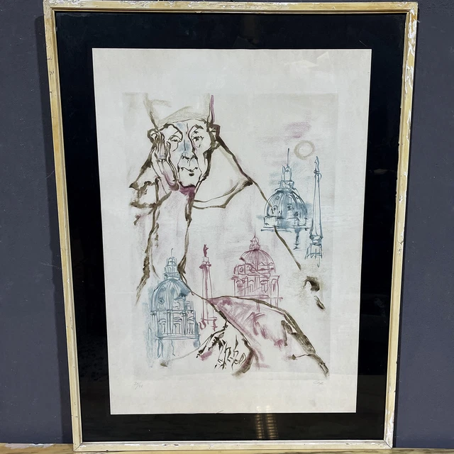 Litografía Nino Café (1909-1975 ), El Cardenal