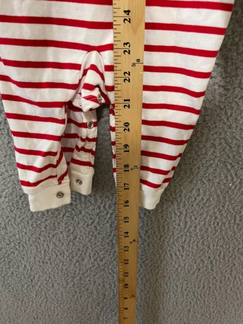 Ralph Lauren Infant 9M Months One piece Striped Baby White Red Cotton 3