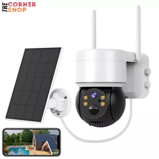 Solar Powered Wireless Outdoor Wifi Battery Camera Human Detection Smart Calving