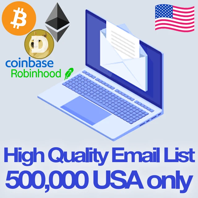 500K 2023 USA Crypto Coin Token Email Sales Leads List Newsletter Marketing
