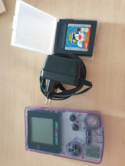 Nintendo Game Boy Color - Console Violet Transparente 1 jeu adaptateur secteur