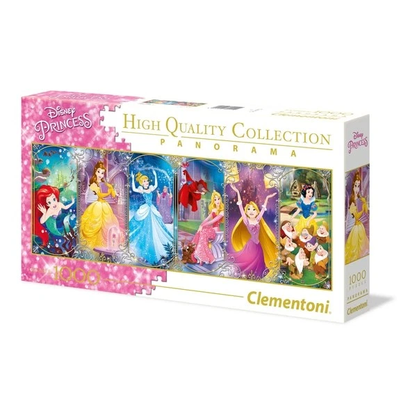 CLEMENTONI PANORAMA DISNEY PRINCESSES 1000 Piece Jigsaw Puzzle Princess ...