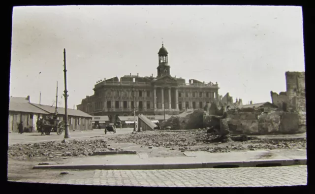 Glass Magic lantern slide CAMBRAI SQUARE CIRCA WW1 FRANCE WORLD WAR ONE