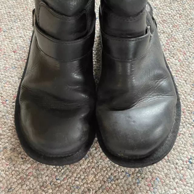 UGG KENSINGTON LEATHER Moto Boots Shearling Lined SN 5678 $100.00 ...