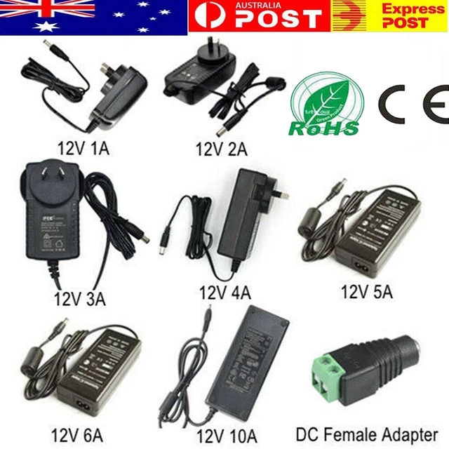 12V 1A 2A 3A 5A 10A LED Power Supply Charger Transformer Adapter For Strip CCTV