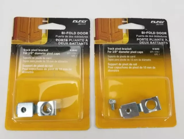 (Lot of 2) Prime-Line Products N 6640 Bi-Fold Door Track Pivot Bracket Steel
