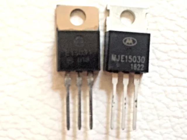 5 Pairs | MJE15030 + MJE15031 Complementary Power Transistors Motorola +ON