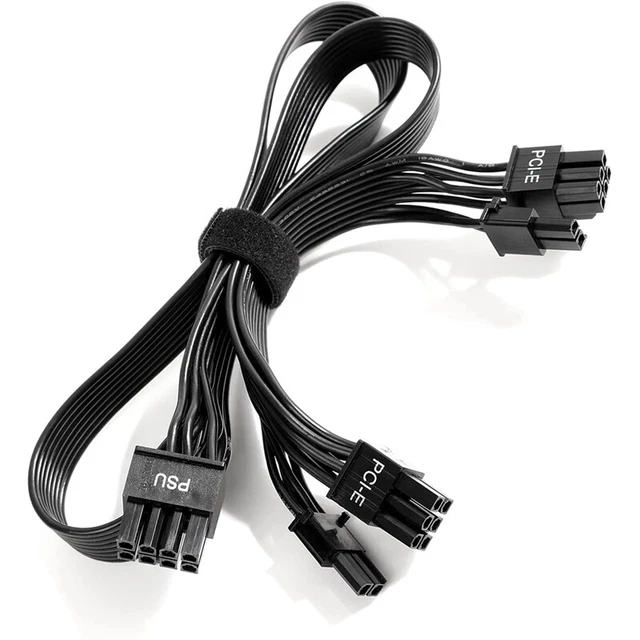 1X(PSU VGA Male to Dual PCIe 8 (6+2) Pin Male PCIE GPU Cable for G+G2 G3 G5 GA B