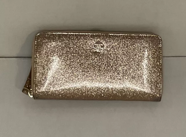 Kate Spade Glitter Bug Lacey Rose Gold Sparkles Wallet