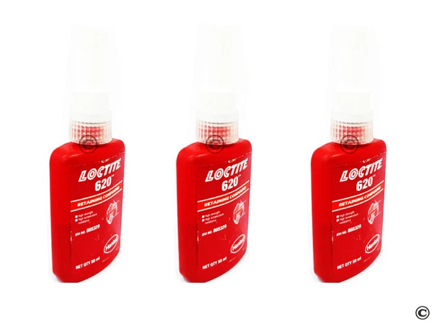 Spedizione 1 giorno 3x Loctite 620 442-62040 50 ml composto di contenimento verde