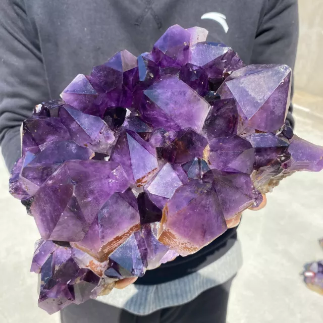 10lb Large Natural Amethyst Geode Quartz Cluster Crystal Specimen Healing