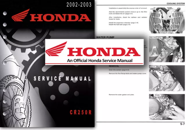 Honda CR250R Service Workshop Repair Shop Manual CR 250 R 2002 2003 CR250