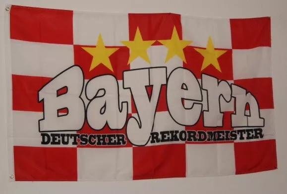 FLAGGE FAHNE 2565 90 x 150cm Bayern 4 Sterne Deutscher Rekordmeister