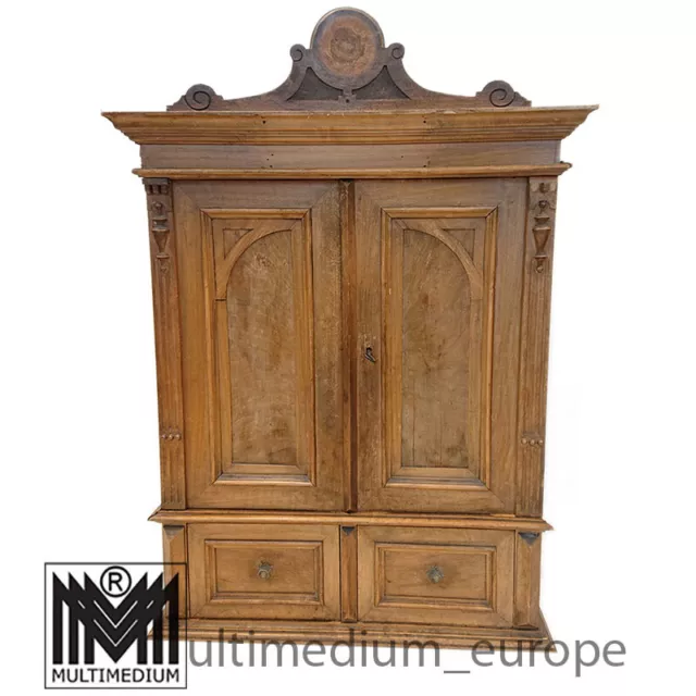 Gründerzeit Historismus Nußbaum Hängeschrank Wandschrank 1850 -80 Aufsatzschrank