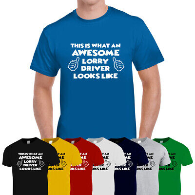Awesome Lorry Driver Funny Mens Cotton Tee T-Shirt Top Gift Unisex Multi Colours