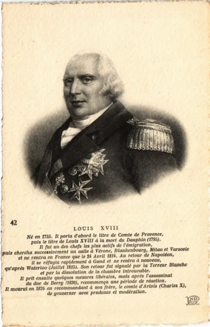 CPA Louis XVIII Royalty Nobelty (315107)