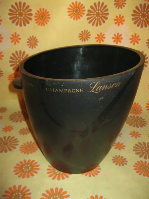 Ancien SEAU A CHAMPAGNE LANSON en PLASTIQUE PVC Ice Bucket Wine Glace French Vin