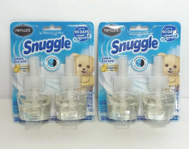 2 Packs Renuzit 1.34 Oz Snuggle Linen Escape 2 Count Universal Plug Refill