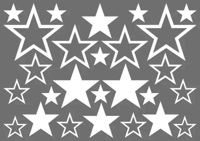 46 schwarze Sterne Aufkleber Sternaufkleber Autoaufkleber Stern Sticker Star